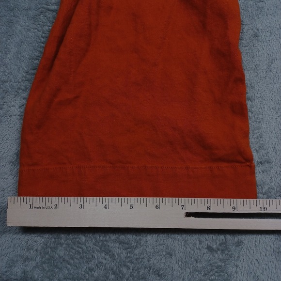Maeve Pants Womens 0 Orange Colette Wide Leg Linen Blend Anthropologie - Picture 8 of 9